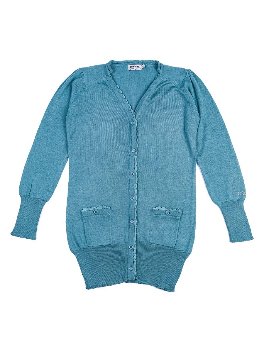 Dziewczęcy kardigan turkusowy Olimpias r.104