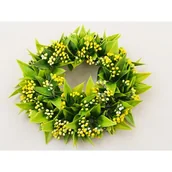 Dekoracje domu - Wianek 25 cm żółty - miniaturka - grafika 1