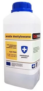 BIOMUS SPÓŁKA Z OGRANICZONĄ ODPOWIEDZIALNOŚCIĄ Woda destylowana 1L - Suplementy naturalne - miniaturka - grafika 1