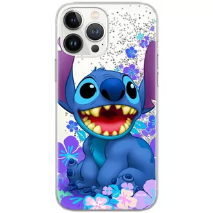 Etui płynny brokat do Apple IPHONE 13 PRO MAX Disney: Stich 001 oryginalne i oficjalnie licencjonowane, Srebrny - Etui i futerały do telefonów - miniaturka - grafika 1