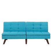 Beliani Sofa z funkcją spania niebieska - kanapa rozkładana - wersalka - RONNE niebieski