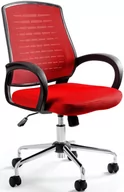 Fotele i krzesła biurowe - Fotel Biurowy AWARD Obrotowy Czerwony Siatka Tkanina - miniaturka - grafika 1