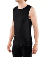 Koszulki sportowe męskie - FALKE Męski sweter Silk-wool Singlet Singlet czarny antracytowy mel. L - miniaturka - grafika 1