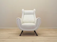 Fotele - Fotel biały, włoski design, lata 80, produkcja: Włochy - miniaturka - grafika 1
