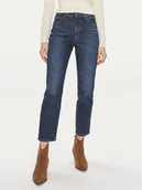 Spodnie damskie - Lee Jeansy Carol 112346311 Granatowy Straight Fit - miniaturka - grafika 1