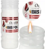 Lampiony i znicze - Wkład Do Zniczy Parafinowy BISPOL Ognik WP3 Zalewany Nie Kopcący 3 Dni - miniaturka - grafika 1