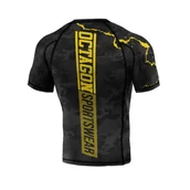 Kimona, stroje i obuwie - Octagon Rashguard Marble Camo Black/Yellow - miniaturka - grafika 1