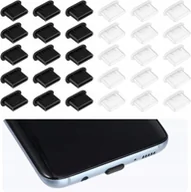 Pozostałe akcesoria do telefonów - ZAŚLEPKI OCHRONNE DO GNIAZDA ŁADOWANIA USB C CZARNE BIAŁE ZESTAW 30 SZTUK - miniaturka - grafika 1