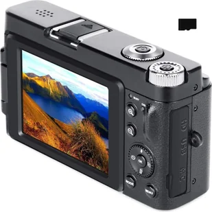 INF Aparat cyfrowy z rozdzielczością 48 MP, HD 1080p, 16-krotnym zoomem, odchylanym ekranem, kartą pamięci 32 GB - Aparaty Cyfrowe - miniaturka - grafika 1