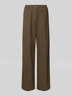 Spodnie damskie - Krój regular fit z dodatkiem wiskozy - miniaturka - grafika 1