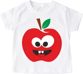 Koszulki dla dziewczynek - Koszulka z jabłkiem na dzień jabłka do przedszkola - miniaturka - grafika 1