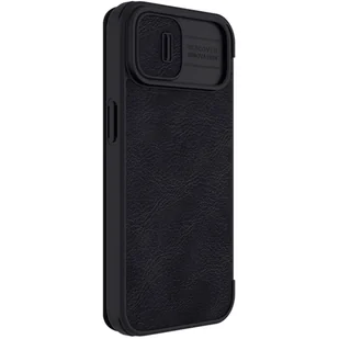 Nillkin Qin Leather Pro Case etui iPhone 14 osłona na aparat kabura pokrowiec obudowa z klapką czarny - Etui i futerały do telefonów - miniaturka - grafika 7