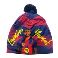 Czapki damskie - Lamine YAMAL Barcelona bordo czapka dziecięca ocieplona polarem - miniaturka - grafika 1