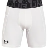 Spodenki męskie - Męskie Spodenki kompresyjne UNDER ARMOUR UA HG ARMOUR SHORTS 1361596-100 – Biały - miniaturka - grafika 1