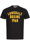 Koszulki męskie - Lonsdale Męski t-shirt Pitsligo, Black/Yellow, XXL - miniaturka - grafika 1