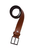 Paski - camel active Pasek skórzany o szerokości 4 cm, metalowe zapięcie ciemnobrązowe, koniak, L - miniaturka - grafika 1
