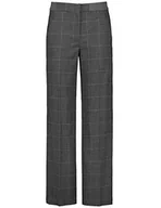 Spodnie damskie - GERRY WEBER Edition Damskie spodnie Wide Leg, szare/czarne kratki, 40 - miniaturka - grafika 1