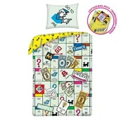 Pościel - Halantex Pościel bawełniana 140x200 Monopoly seledynowa + worek bawełniany poszewka 70x90 Kids 12 - miniaturka - grafika 1