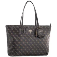 Torebki damskie - Torebka Shopperka Power Play II Large Tech Tote HWQG71 24240 Brown Logo (GU829-a) Guess - miniaturka - grafika 1