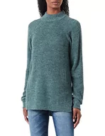 Swetry damskie - ICHI Damski sweter IHMARAT LS2, 185308/Blue Spruce, M - miniaturka - grafika 1