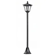 Lampy ogrodowe - Solarna latarnia ogrodowa LED 40 lumenów, czarne oświetlenie zewnętrzne z automatycznym czujnikiem, 18 x 18 x 160 cm - miniaturka - grafika 1