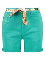 Spodenki damskie - Geographical Norway Szorty "Padena" w kolorze turkusowym - miniaturka - grafika 1