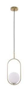 Candellux Lighting złota lampa wisząca z białym kloszem CORDEL 31-73457 elegancka lampa sufitowa do salonu 31-73457 - Lampy sufitowe - miniaturka - grafika 1