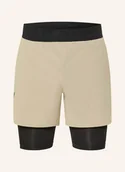 Spodenki męskie - Under Armour Szorty Treningowe 2 W 1 Ua Vanish Elite beige - UNDER ARMOUR - miniaturka - grafika 1