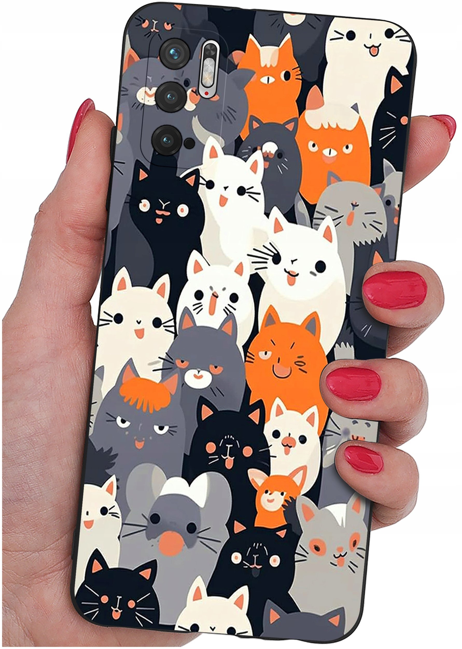 ETUI do Xiaomi Redmi Note 10 5G WZORY SILIKONOWE MATT CASE + SZKŁO 9H