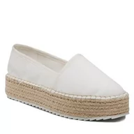 Espadryle damskie - Espadryle Tommy Jeans - Flatform Espadrille EN0EN02078 White 0K4 - miniaturka - grafika 1