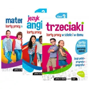 Pakiet Matematyka. Karty pracy w szkole i w domu. Klasa 3, Język angielski. Karty pracy w szkole i w domu. Klasa 3, Trzeciaki. Karty pracy w szkole i w domu - Pomoce naukowe - miniaturka - grafika 1