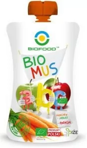 BIOFOOD Mus Jabłko+Marchew BIO 90g - Bio Food - Kaszki dla dzieci - miniaturka - grafika 1