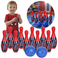 Zabawki i gry sportowe - MARVEL Spider-Man MINI ZESTAW do gry w kręgle, KRĘGLE dla dzieci, gra zręcznościowa, 10 KRĘGLI + 2 KULE, 3+ - miniaturka - grafika 1