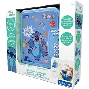 Lexibook, Disney Stitch - Elektroniczny Dziennik Stitch z dołączonym długopisem i notesem, interaktywny, zabezpieczony hasłem, pełen ciekawych funkcji, efektów dźwiękowych, niebieski, SD50D - Długopisy - miniaturka - grafika 1