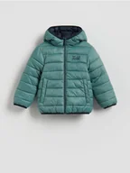 Kombinezony dla dzieci - Reserved - Dwustronna kurtka z kapturem - morski - miniaturka - grafika 1