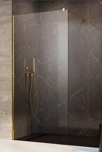 Radaway Modo X Gold II kabina Walk-in 155x200 złoty połysk/przejrzyste 10mm 389355-09-01 - Kabiny prysznicowe - miniaturka - grafika 1