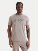 Koszulki męskie - HUGO T-Shirt Dulivio 50467556 Brązowy Regular Fit - miniaturka - grafika 1