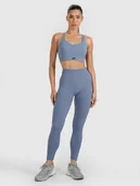 Legginsy - 4F Legginsy treningowe bezszwowe damskie - szare M/L - miniaturka - grafika 1