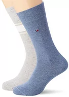 Skarpetki męskie - Tommy Hilfiger Męskie skarpety Multicolor Melange Classic (2 sztuki), beżowy/denim melange, 43 EU - miniaturka - grafika 1