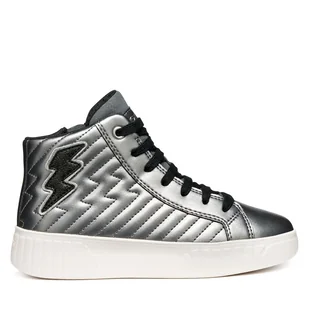 Sneakersy Geox J Mikiroshi J56DVE 000NF C1009 S Srebrny - Buty dla dziewczynek - miniaturka - grafika 1