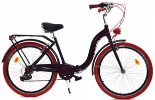 Dallas Bike Składak Alu 7Spd 28 cali Czarny z Czerwonym - Rowery - miniaturka - grafika 2