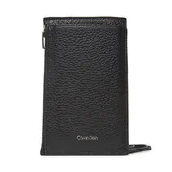 Etui i futerały do telefonów - Torebka na telefon Calvin Klein Foil Emboss Phone Crossbody LV04D1037G Czarny - miniaturka - grafika 1
