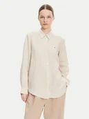 Koszule damskie - Tommy Hilfiger Koszula WW0WW44679 Beżowy Relaxed Fit - miniaturka - grafika 1