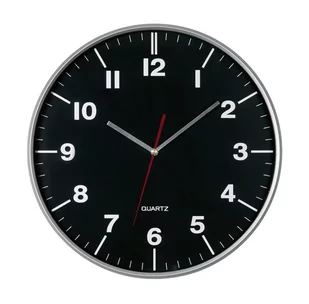 Zegar ścienny HEMERA, czarny, srebrny - Zegary - miniaturka - grafika 1