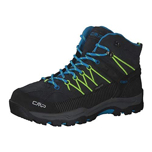 CMP Dziecięce buty trekkingowe Rigel Mid Wp, uniseks, Antracite Yellow Fluo, 37 EU