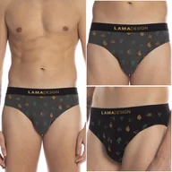 Majtki męskie - SLIPY Męskie Lama 2 PARY majtki BAWEŁNIANE - XL - miniaturka - grafika 1