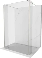 Ścianki i drzwi prysznicowe - Mexen Kioto ścianka prysznicowa wolnostojąca 105 x 30 x 30 cm, transparent, nikiel szczotkowany - 800-105-030-222-97-00-030 - miniaturka - grafika 1