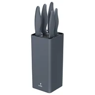 Noże kuchenne - Zestaw noży bloku 6 elementów grafitowy - miniaturka - grafika 1