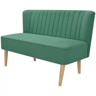 Sofy i kanapy - vidaXL Sofa 117x55,5x77 cm zielony materiał 244073 - miniaturka - grafika 1