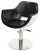 Fotele fryzjerskie - Sakai Uovo Fotel Fryzjerski, Czarno-biały - miniaturka - grafika 1